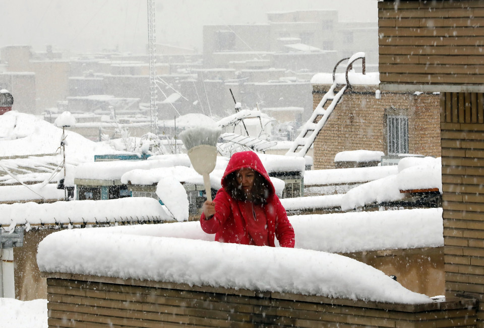 Opady śniegu w Teheranie