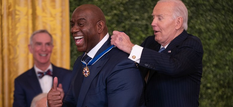 Ervin "Magic" Johnson i Lionel Messi uhonorowani przez Joe Bidena