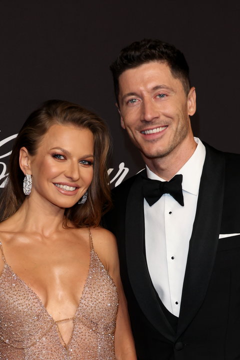 Anna i Robert Lewandowscy na uroczystej kolacji w Cannes