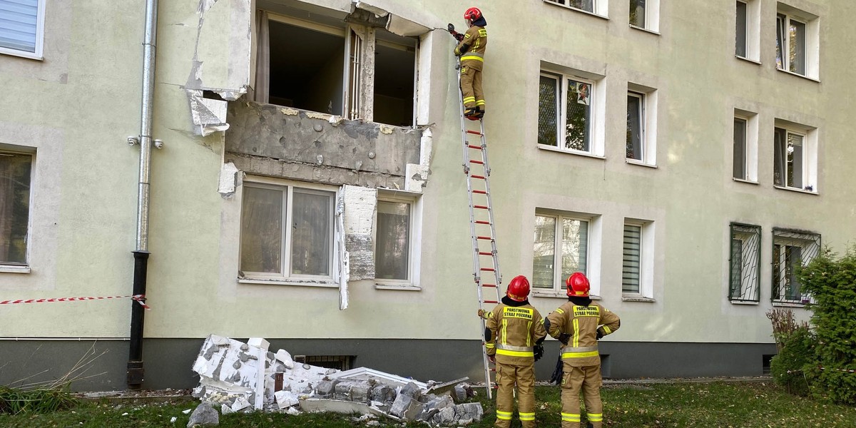 Potężna eksplozja w bloku na warszawskim Mokotowie.