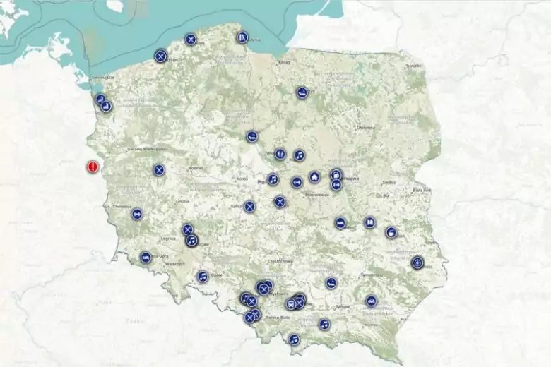 Interaktywna mapa otwartych lokali