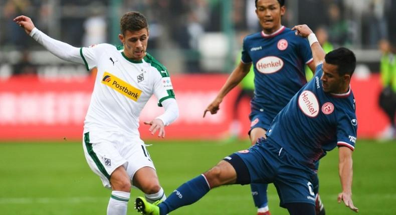 Borussia Moenchengladbach forward Thorgan Hazard claimed a brace of goals