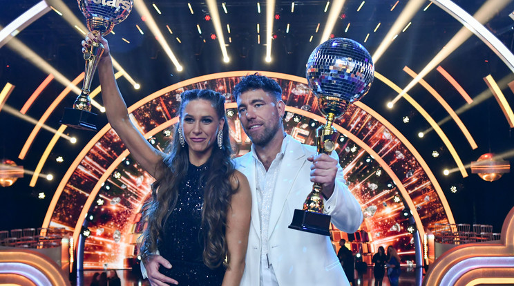 Krausz Gábor és Mikes Anna, a Dancing negyedik szériájának győztesei /Fotó: TV2