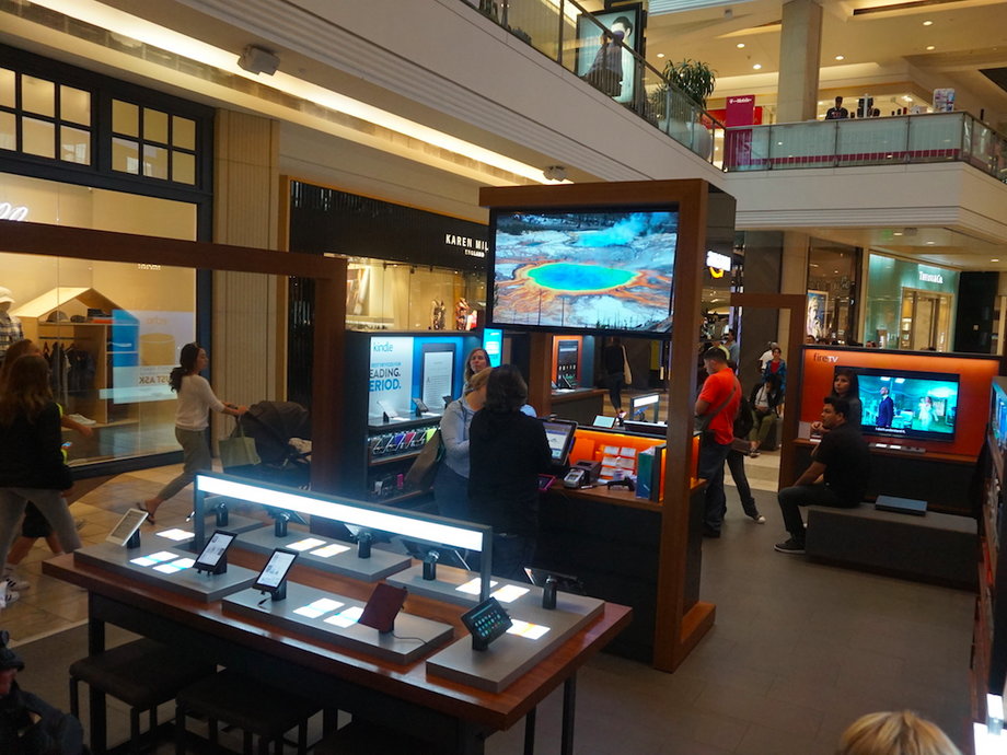 The Amazon pop-up store in San Francisco's Westfield Mall