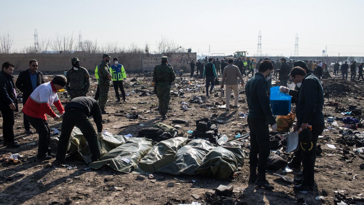 Pole, na którym doszło do katastrofy ukraińskiego Boeinga 737-800. 