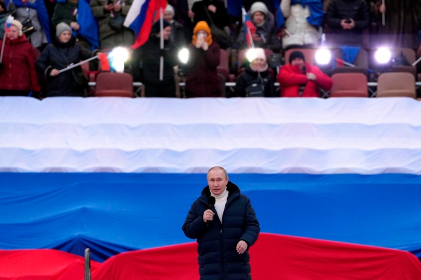 Putin na stadionu Lužniki