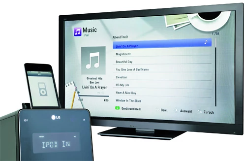 Stacja dokująca do urządzeń Apple'a pozwala odtwarzać muzykę, oraz wyświetlać zdjęcia i filmy zapisane w ich pamięci. iPod umieszczony w stacji ładuje też swój akumulator