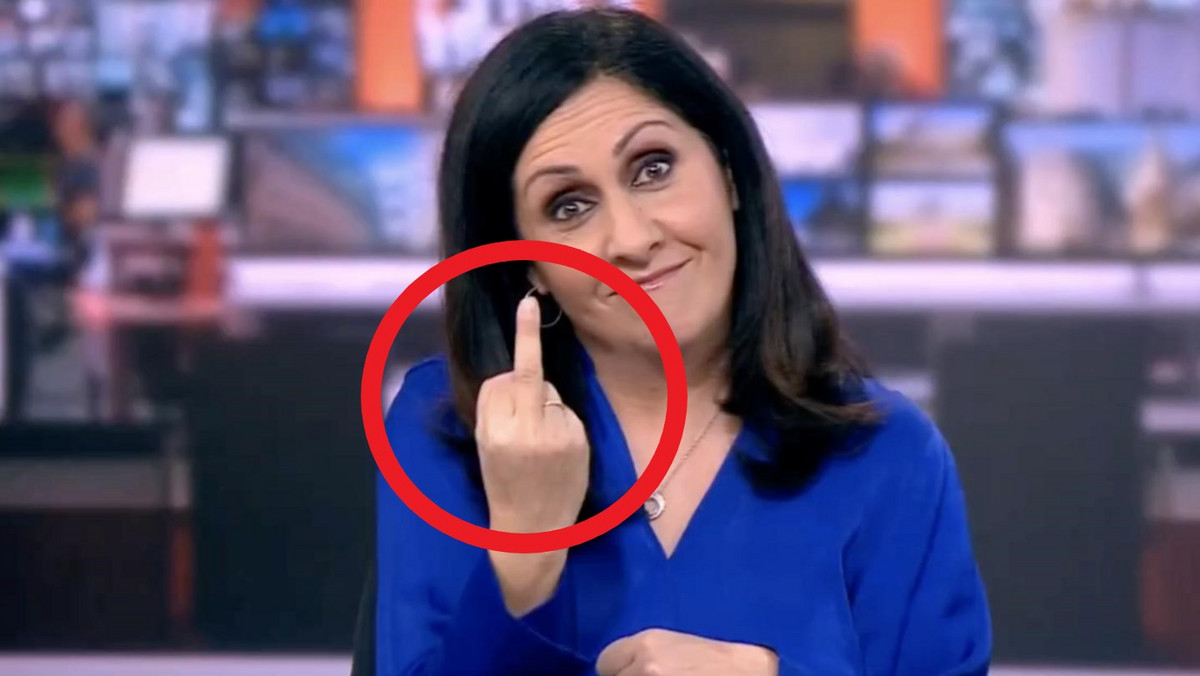 Prezenterka BBC pokazuje milionom Brytyjczyków środkowy palec