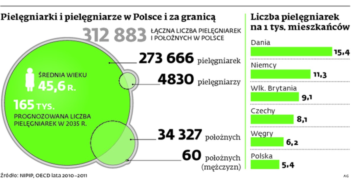 Pielęgniarki i pielęgniarze w Polsce i za granicą