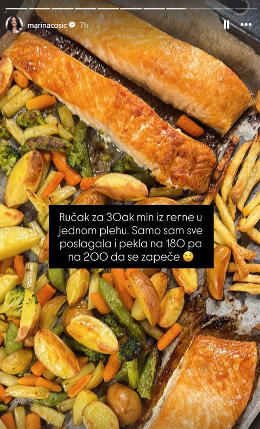 Marina pokazala ručak koji sprema