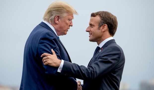 Donald Tramp i Emanuel Makron