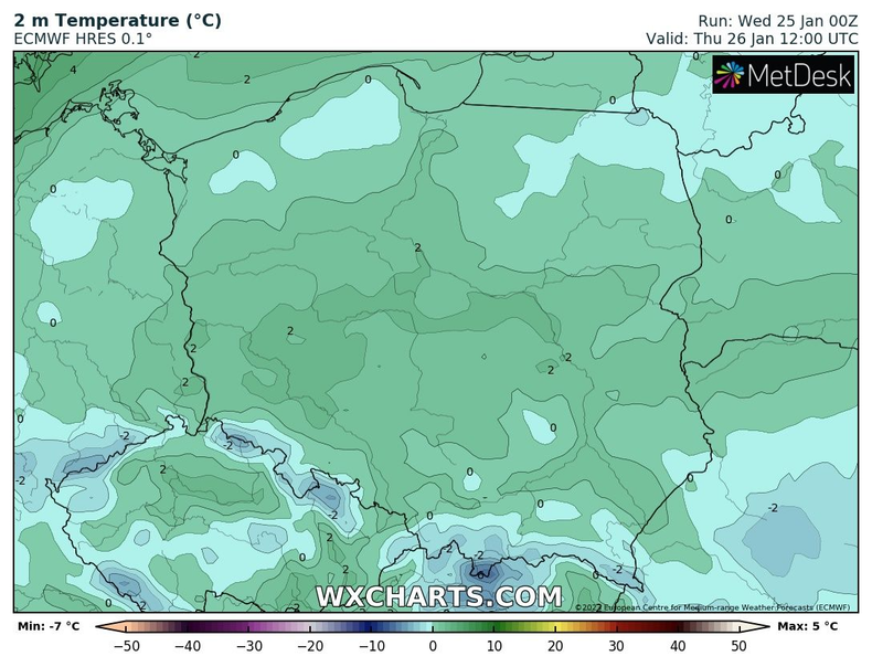 Miejscami temperatura nawet w dzień nie przekroczy 0 st. C