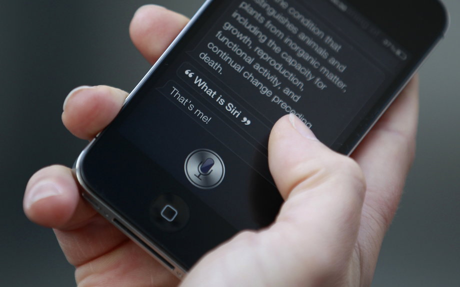 A demonstration of Siri on an iPhone 4S.