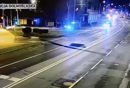 Nocny pościg policji za BMW na niemieckich numerach [WIDEO]