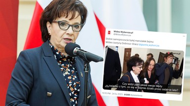 Elżbieta Witek złapana na korytarzu sejmowym. Rzuciła jedno zdanie [WIDEO]