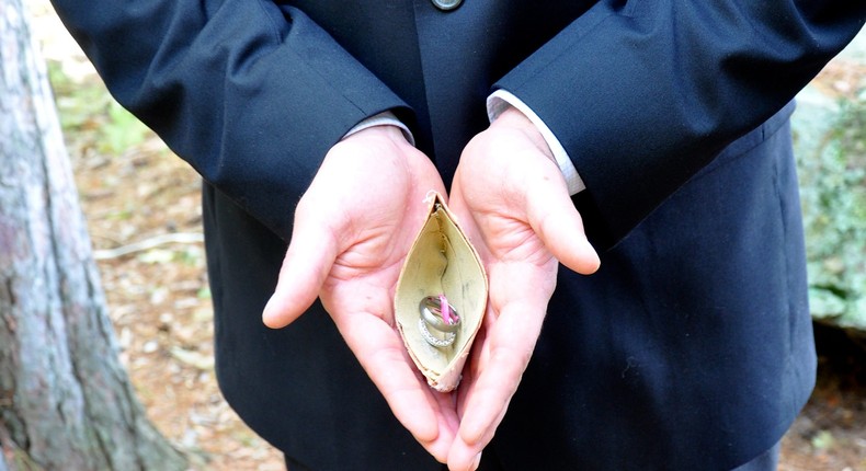 The author's husband only wore his wedding ring during their honey moon.Courtesy of the author