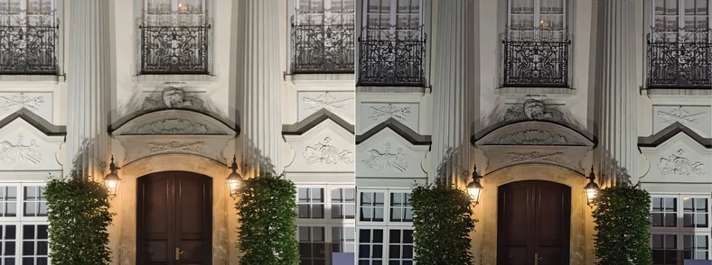 Zdjęcia w trybie nocnym wykonane w ustawieniu tele 5x aparatami Vivo X80 Pro (po lewej) oraz Xiaomi Mi 11 Ultra (kliknij, aby powiększyć)