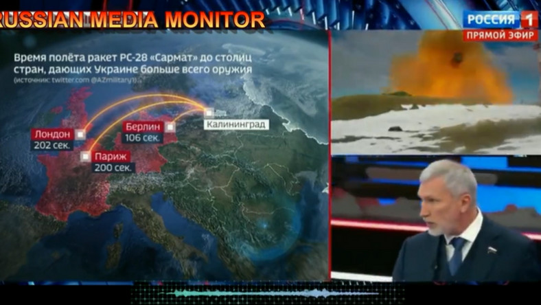 Spór o wojnę nuklearną w rosyjskiej telewizji. "Nikt nie przeżyje takiej wojny"