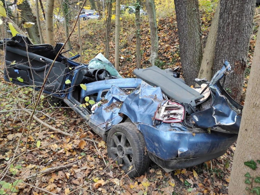 Tragedia koło Opola. Z audi została miazga