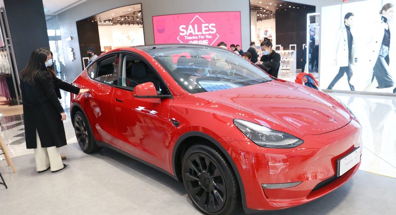 The Tesla Model Y.