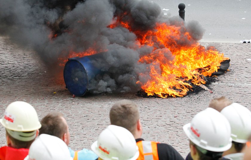 Protesty górników