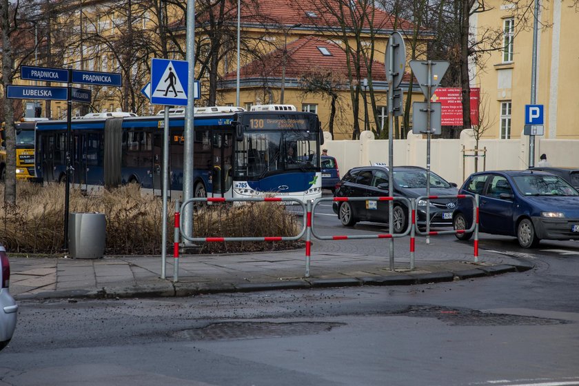 Korki na ul. Wrocławskiej w Krakowie