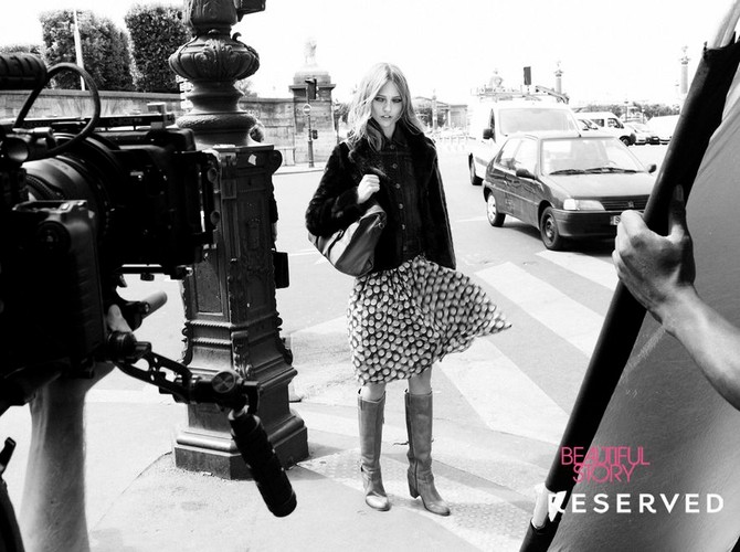 Sasha Pivovarova w kampanii Reserved na sezon jesień-zima 2011/2012 – kulisy sesji