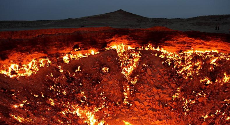 The Door to Hell crater in Turkmenistan.