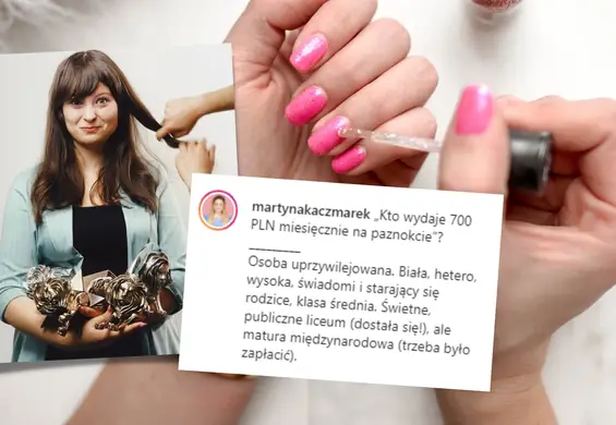 Feministka mówi hejterom, dlaczego wydawała 700 zł na paznokcie. "Przywilej, praca i szczęście"