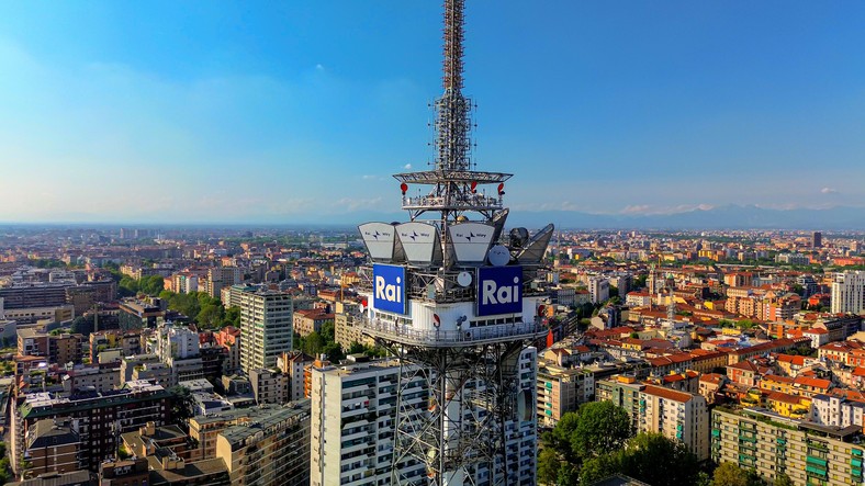 Wieża telewizyjna włoskiego nadawcy publicznego Rai w Mediolanie,