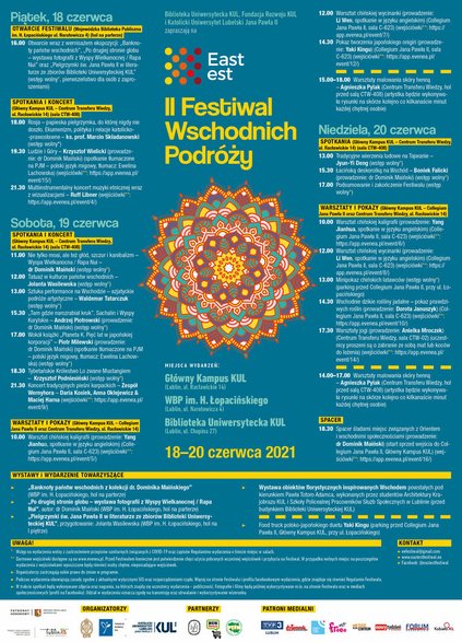 Program festiwalu "Odczarować Wschód"