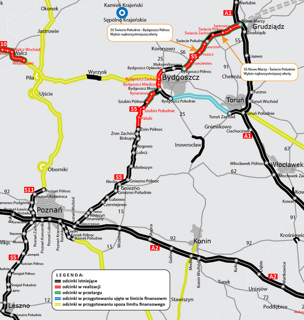 S5 Nowe Marzy - Świecie Południe - Bydgoszcz Północ, źródło: GDDKiA