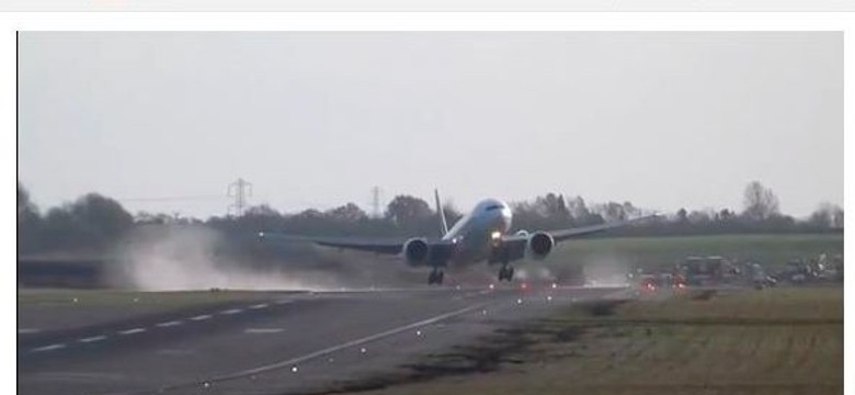 Nierówna walka samolotu z wiatrem. Potężna maszyna nie dała rady [WIDEO]