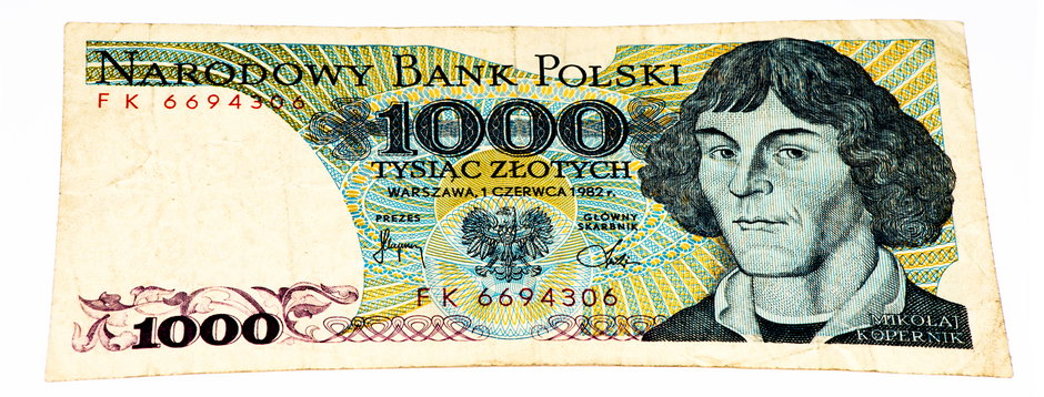 Poprawiona wersja banknotu z Mikołajem Kopernikiem o nominalne 1000 zł