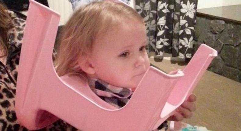 2-year old girl goes viral after getting her head stuck in a toilet seat