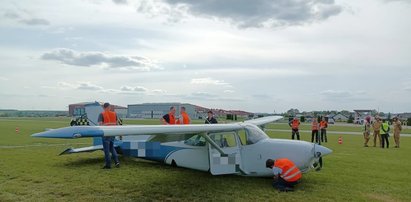 Chwile grozy na lotnisku koło Chełma. Nastąpiła awaria podwozia