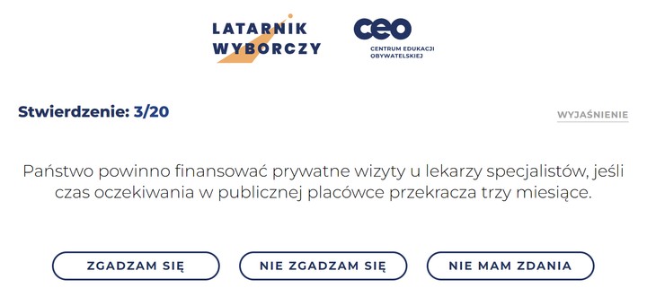 Latarnik Wyborczy – Pregunta sobre la visita al médico