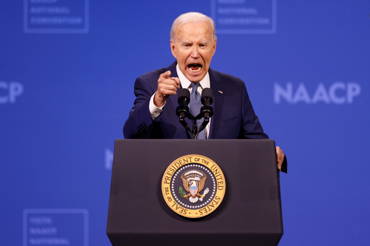 Prezydent USA Joe Biden przemawiał podczas krajowej konwencji NAACP w Las Vegas, Nevada, USA
