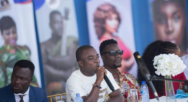 The Head of Communications of Zylofon Media, Samuel Baah Atuobi, speaking at the ceremony