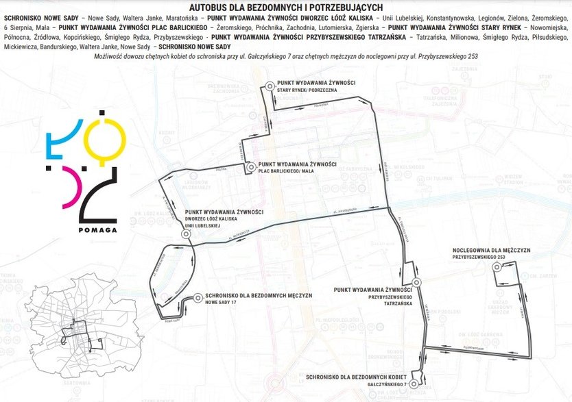 Autobus dla bezdomnych i potrzebujących [MAPA]