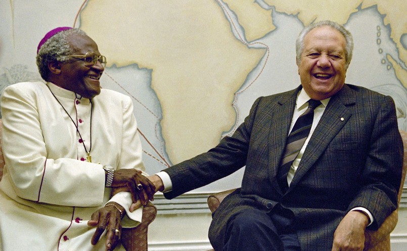 Desmond Tutu i Mario Soares