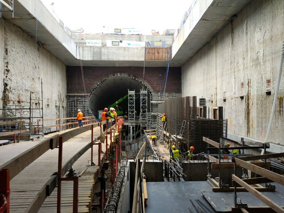 Komora odbiorcza tunelu w Świnoujściu