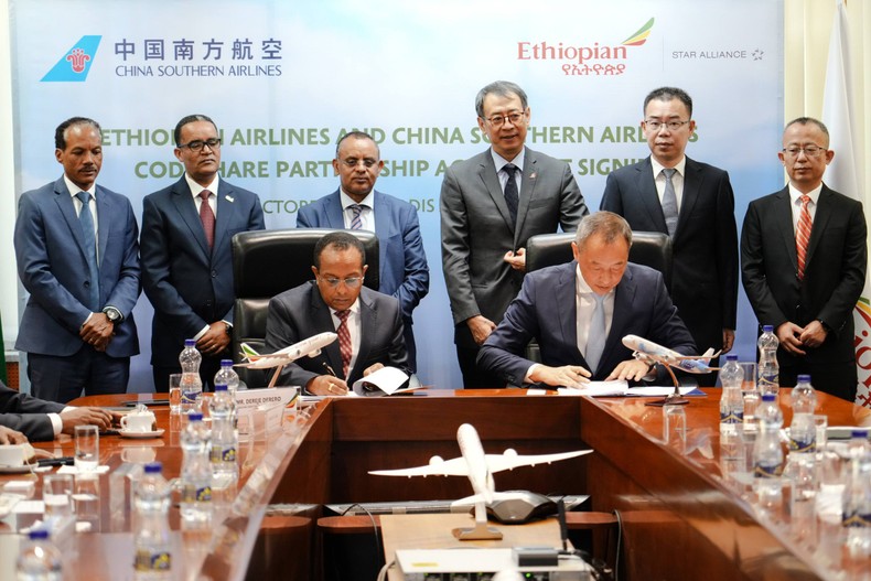 The partnership aims to expand onward travel connections across Africa and China. [Ethiopian Airlines]