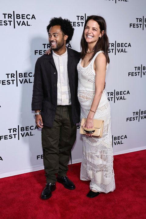 Katie Holmes i Bobby Wooten na premierze filmu "Alone Together"