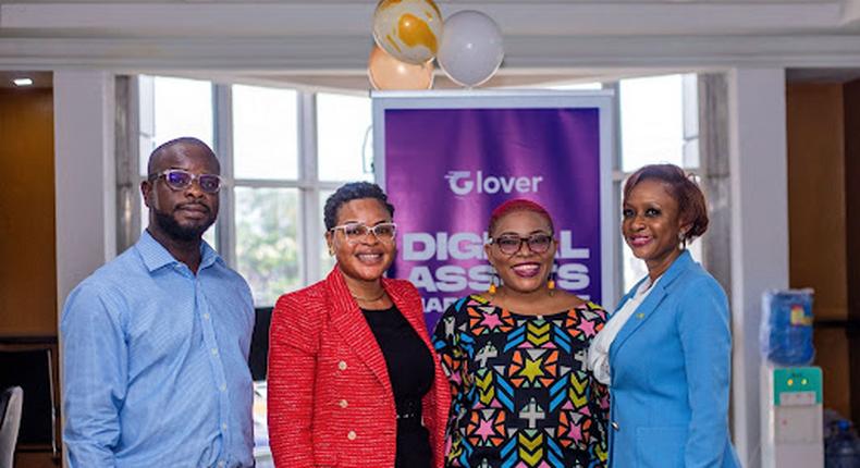 L-R: Damilola Layode - CEO, Glover, Evelyn Edumoh - COO, Arkland Properties & Investment Company, Theodore Chimonez - Senior Product Manager, Titilayomi Babaoye - Group Head - Inclusive Banking, Heritage Bank PLC)