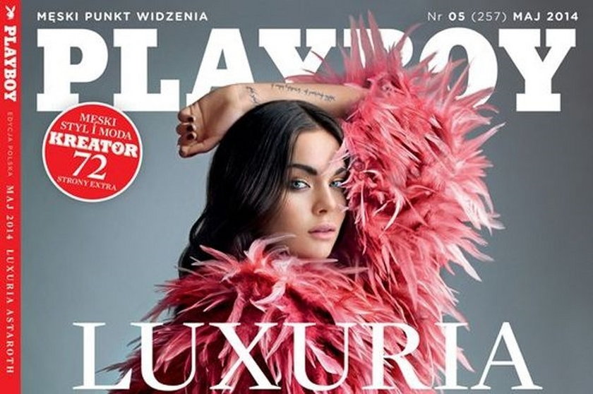 Naga Luxuria Astaroth na okładce Playboya