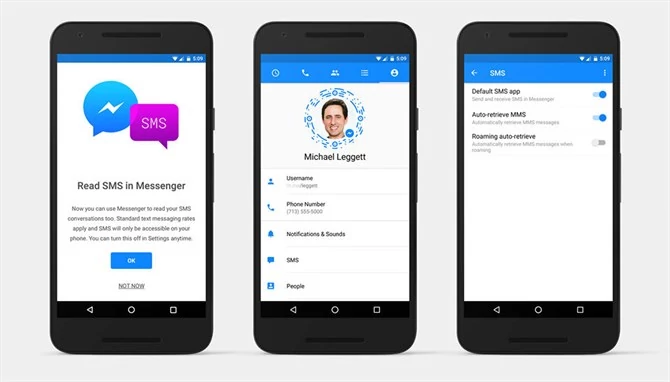 SMS-y w Facebook Messengerze zintegrujecie w ustawieniach
