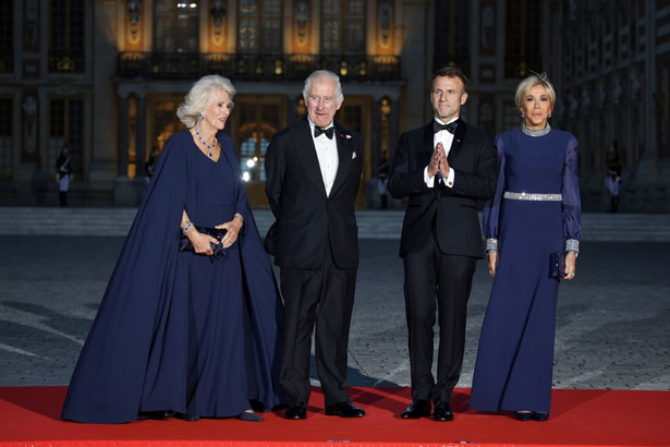 Królowa Camilla i Król Karol III, Emmanuel Macron i Brigitte Macron