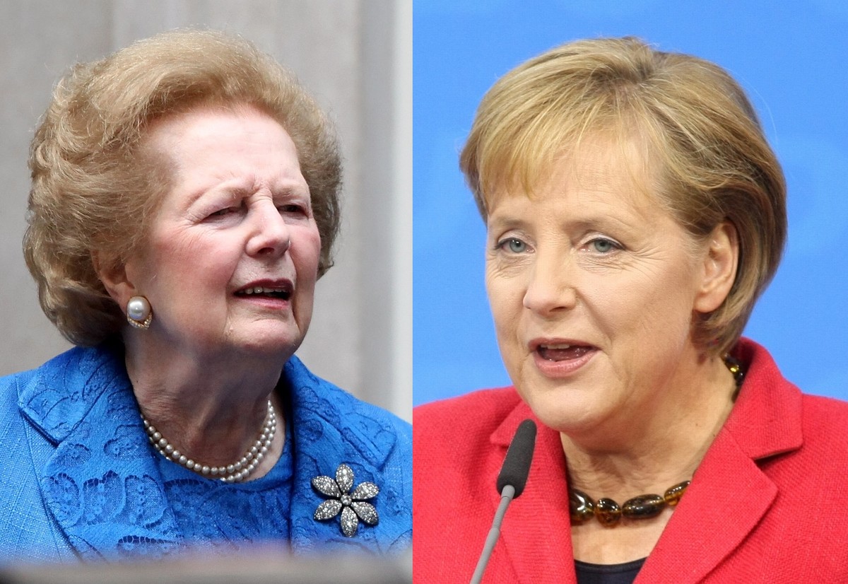Margaret Thatcher i Angela Merkel