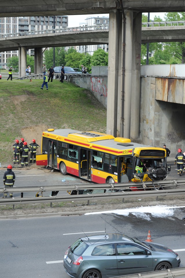 WARSZAWA WYPADEK AUTOBUSU